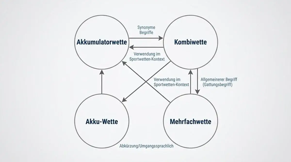 Übersicht der Synonyme für Akkumulatorwette: Kombiwette, Akku-Wette, Mehrfachwette beim Badminton