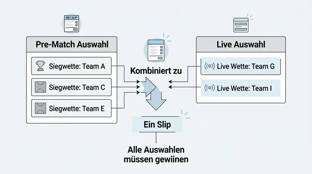 Funktionsweise von In-Play-Kombiwetten beim Badminton: Pre-Match und Live-Auswahlen in einem Slip kombinieren