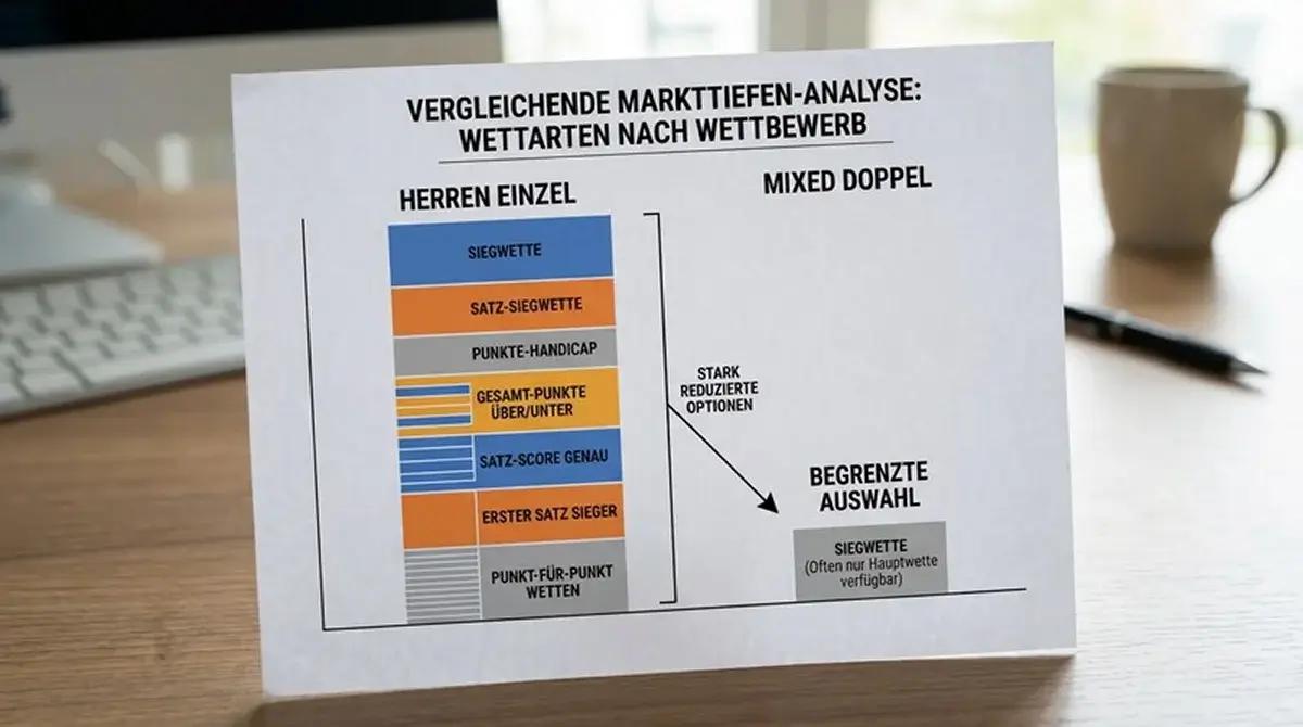 Vergleich der Markttiefe im Badminton Mixed-Doppel versus Herreneinzel für Kombiwetten-Slips