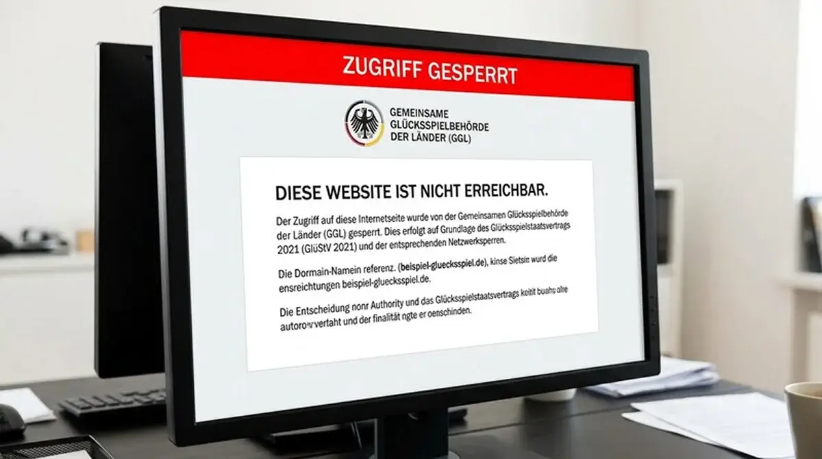 GGL-Behörde blockiert illegale Sportwetten-Website mit Verweis auf GlüStV 2021 und Netzwerksperre